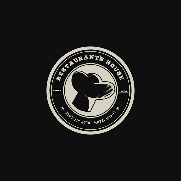 Restaurant logo retro style