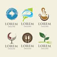 Free vector restaurant logo templates collection