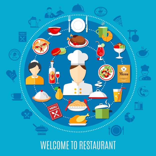 Free vector restaurant menu illustration