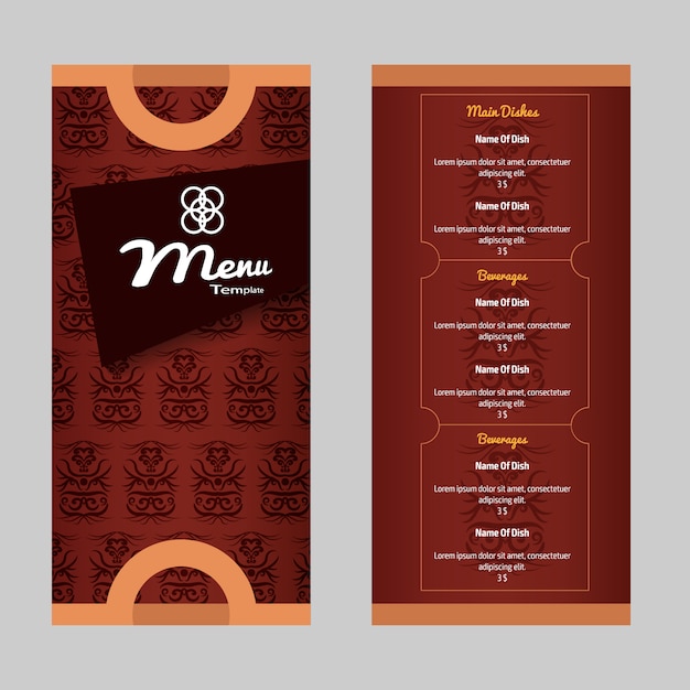 Ristorante menu menu