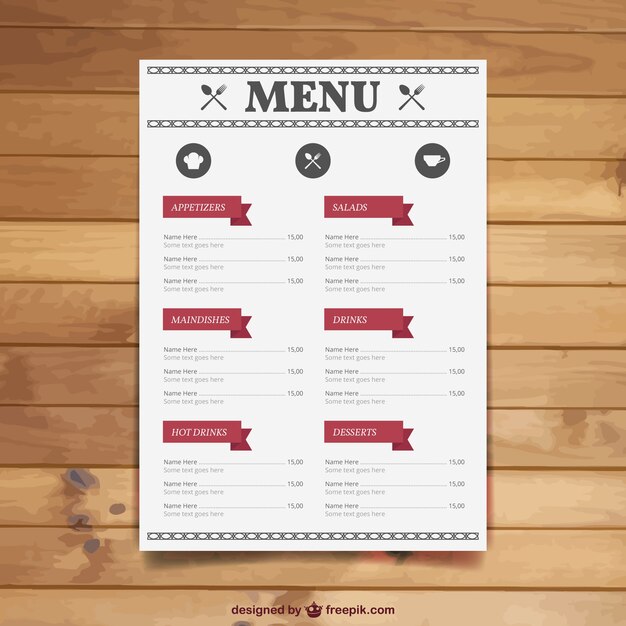 Free Catering Menu Templates