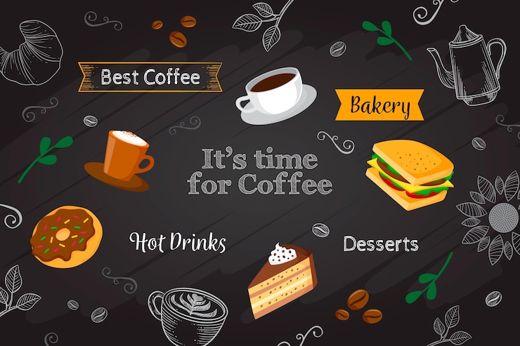 Free Vector restaurant mural wallpaper