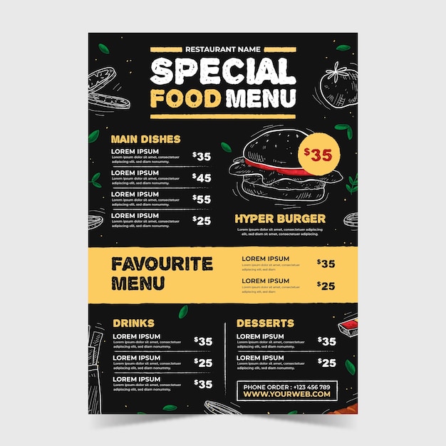 Restaurant restaurant menu template