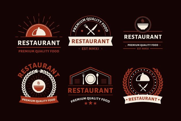 Restaurant vintage logo collection