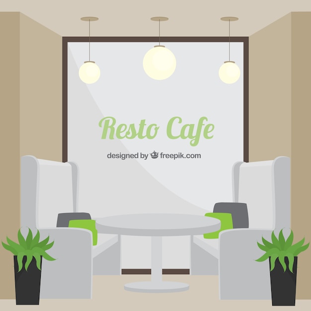 Resto cafe, minimal style
