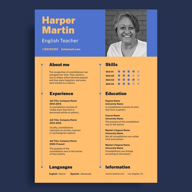 Resume template design