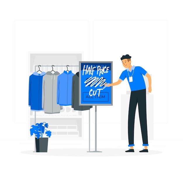 Retail markdown concept illustration