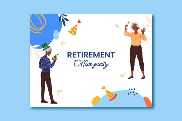 Free vector retirement party photocall template