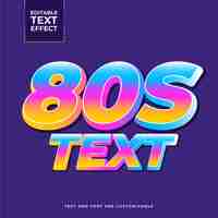 Free vector retro 80's text effect