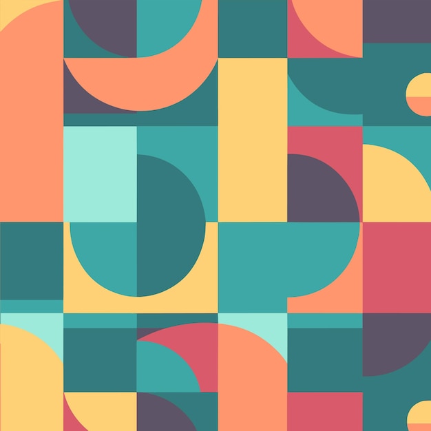 Retro abstract geometric pattern design