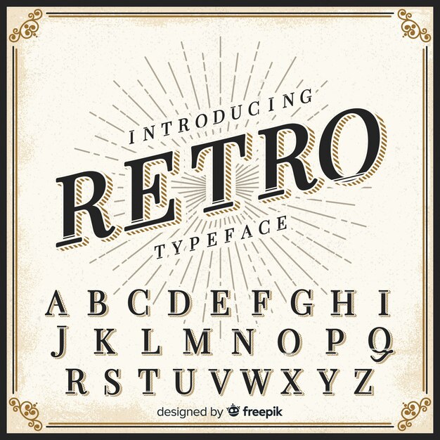 Free Vector | Alphabet in vintage style