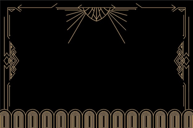 Free vector retro art deco background flat design