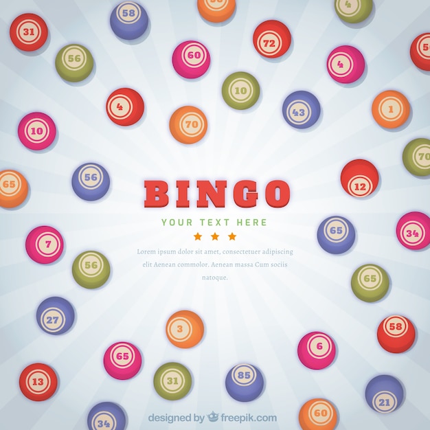 Vettore gratuito retro sfondo con le palle di bingo