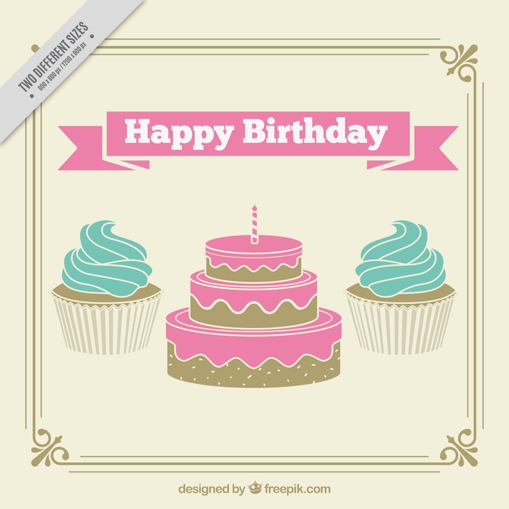 Free Vector retro background with birthday candies