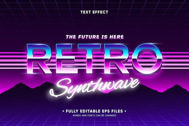 Retro background with text effect