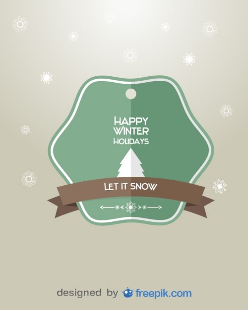 Retro badge happy winter holidays