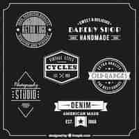 Free vector retro badges collection