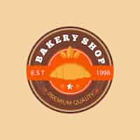 Free vector retro bakery logo concept