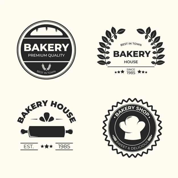 Retro bakery logo concept