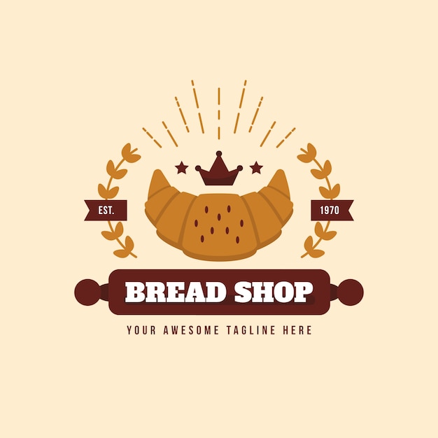 Retro bakery logo theme