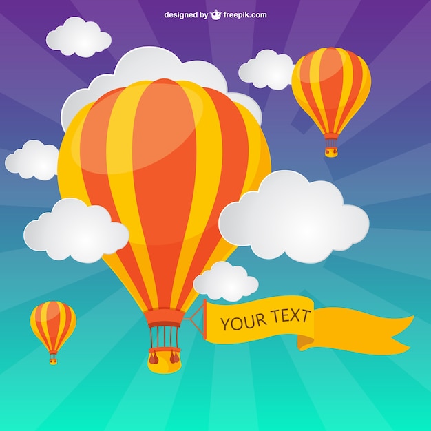 Free vector retro balloon banner design