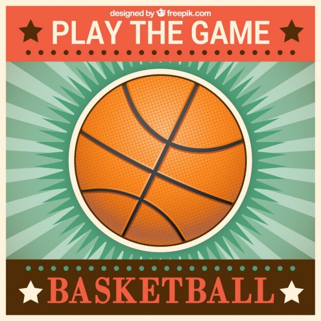 retro basketball clip art