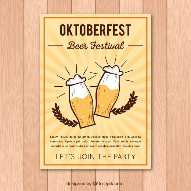 Retro beer festival poster