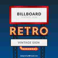 Free vector retro billboard template