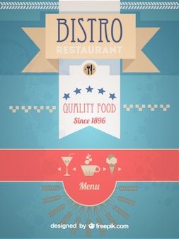 Retro bistro menu design