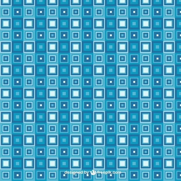 Retro blue squares pattern