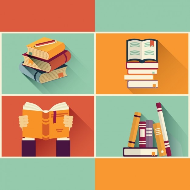 Free vector retro books background