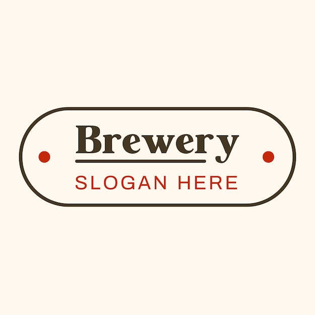 Retro brewery typography logo
