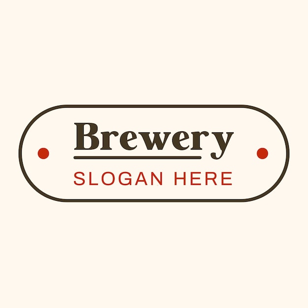 Free vector retro brewery typography logo