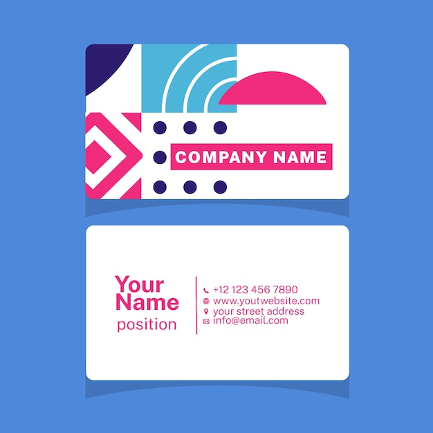 Retro business card template