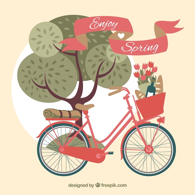 Retro bycicle for springtime