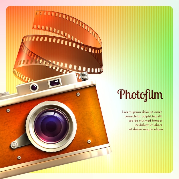 Free vector retro camera background