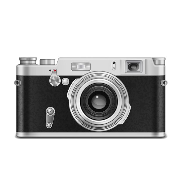 Retro camera isolated