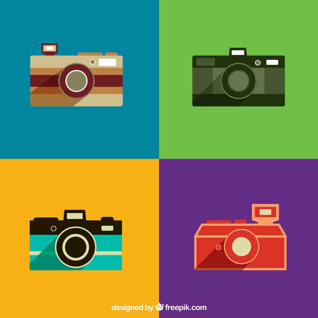 Free Vector | Retro cameras