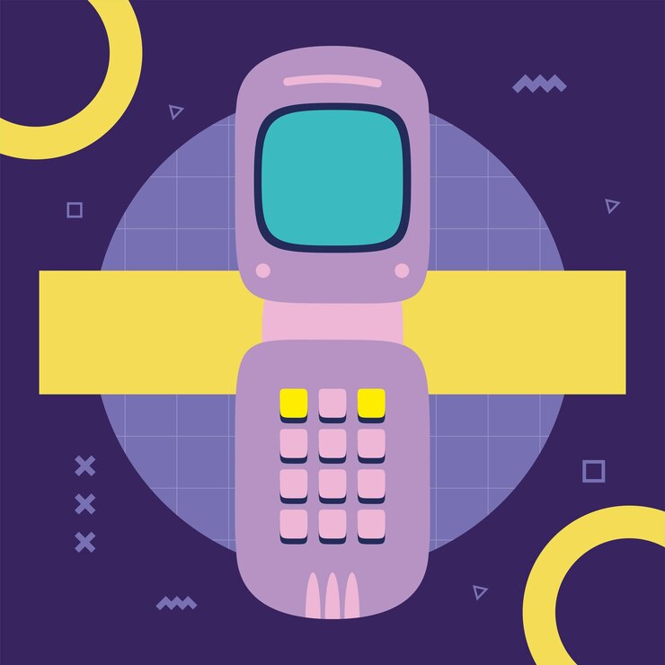 Free Vector retro cellular device