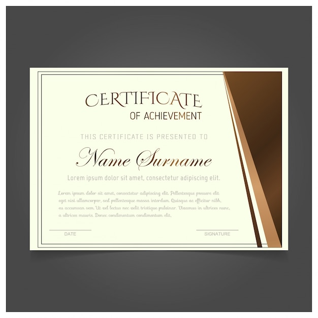 Free vector retro certificate template