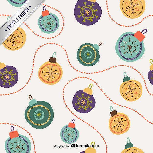 Retro christmas baubles pattern