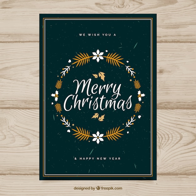 Retro christmas greeting card