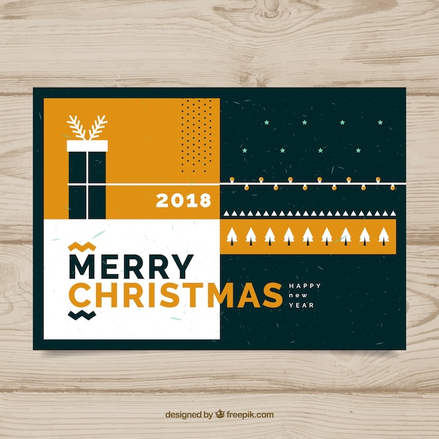 Retro christmas greeting card
