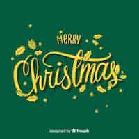 Free vector retro christmas lettering background