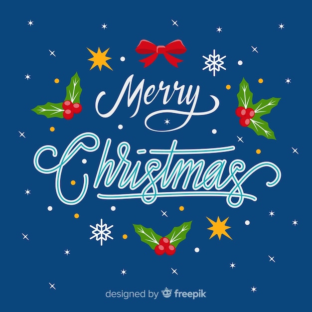 Retro christmas lettering background