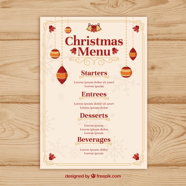 Ретро рождественское меню