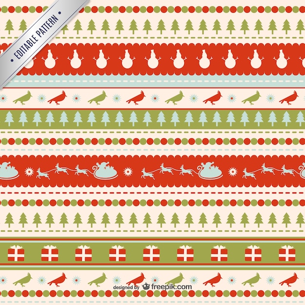Бесплатное векторное изображение Ретро рождественские шаблон