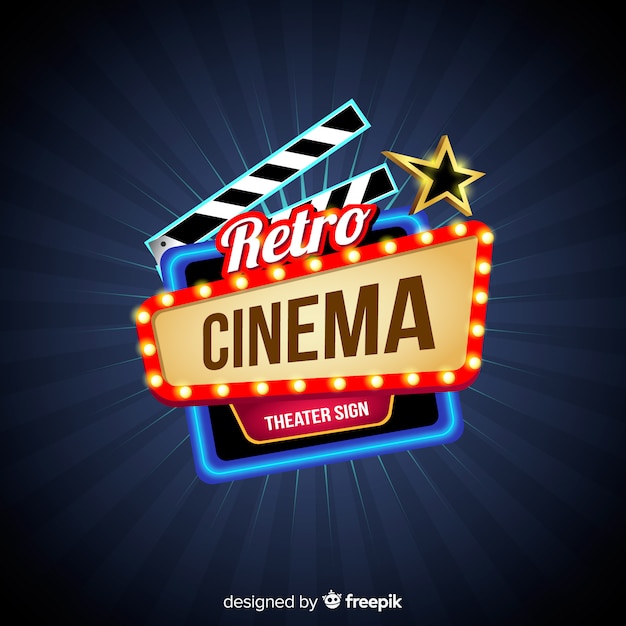 Free vector retro cinema background