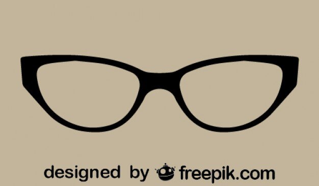 Free Vector retro classic cat eye glasses