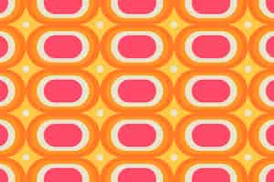 Free vector retro colorful background, geometric oval shape vector